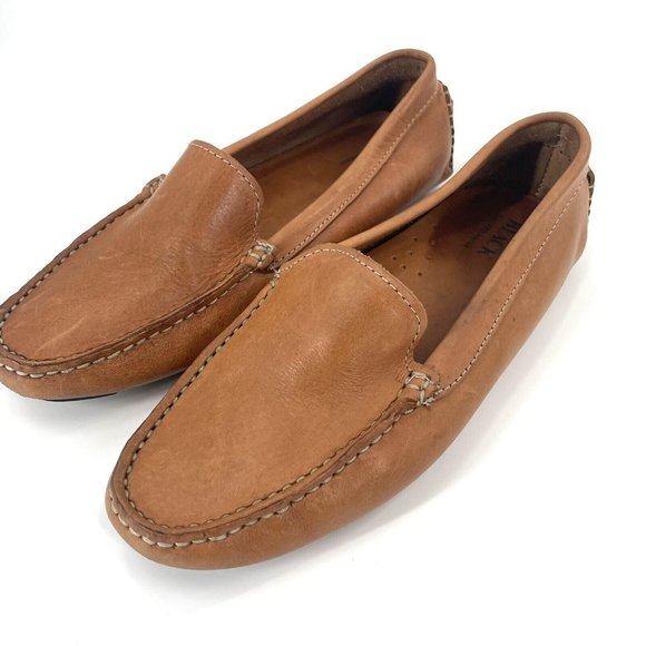 Saks Fifth Avenue Black Label Tan Women’s Flat Driving Loafers Sz 9 B - Picture 1 of 6